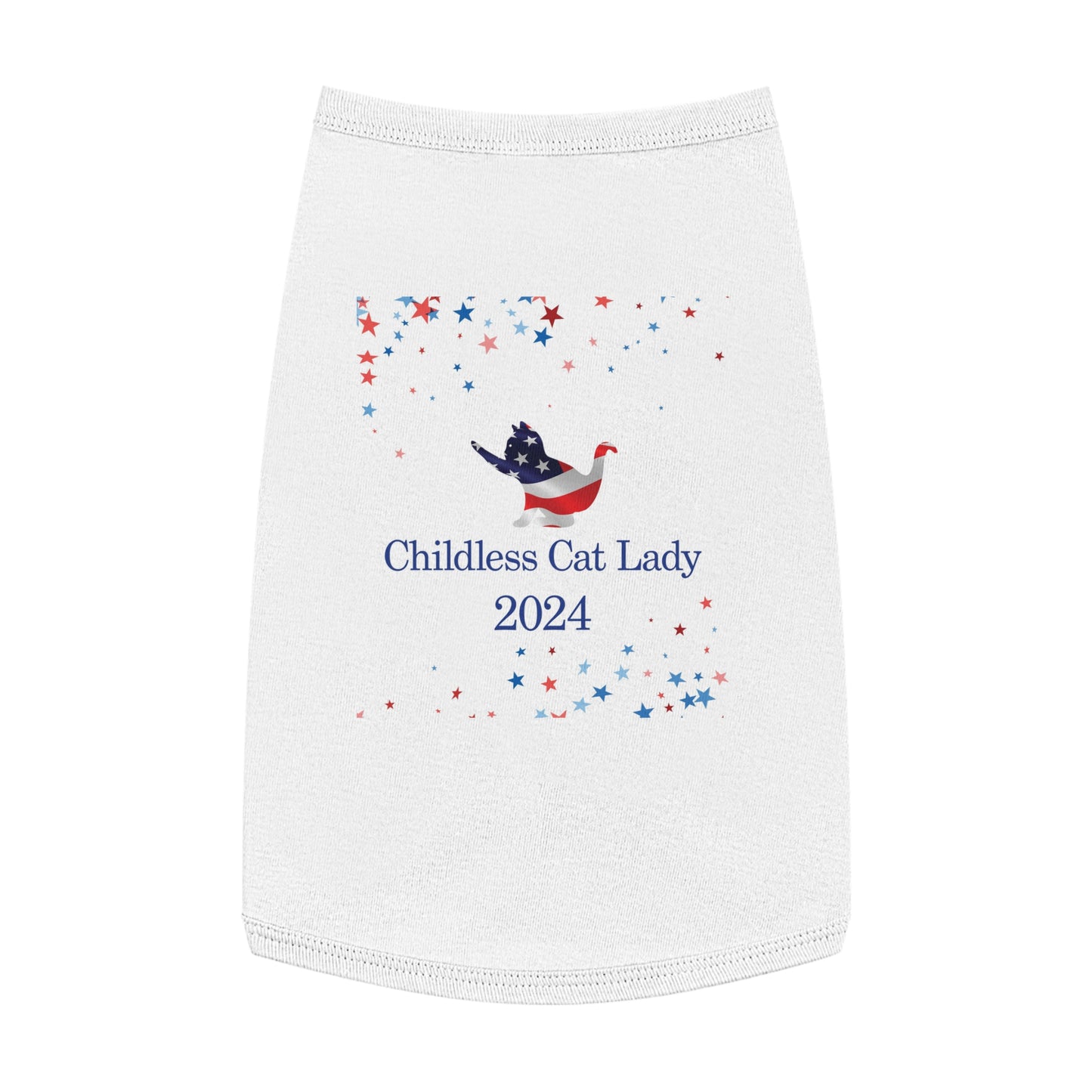 Blue Childless Cat Lady 2024 Pet Tank Top