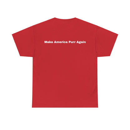 Red Childless Cat Lady 2024 US Election Heavy Cotton Tee