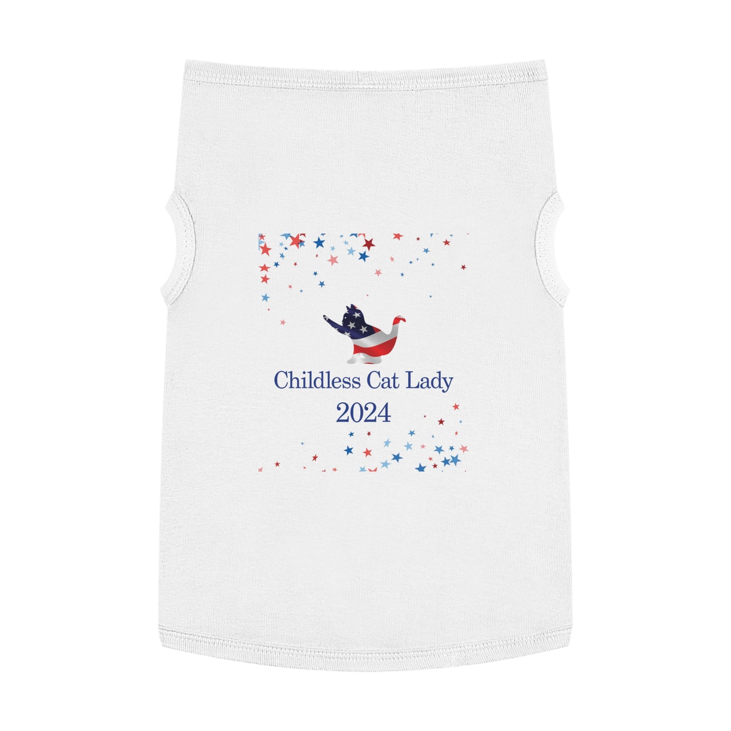 Blue Childless Cat Lady 2024 Pet Tank Top