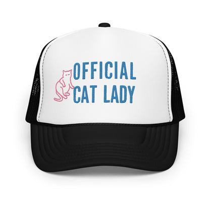 Original Official Cat Lady blue design Foam trucker hat