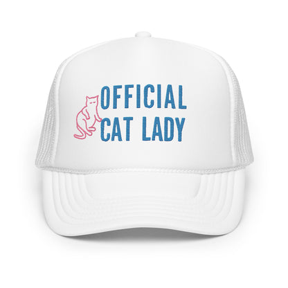 Original Official Cat Lady blue design Foam trucker hat