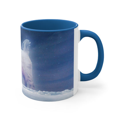 Kitten in the Clouds Blue Coffee Mug, 11oz