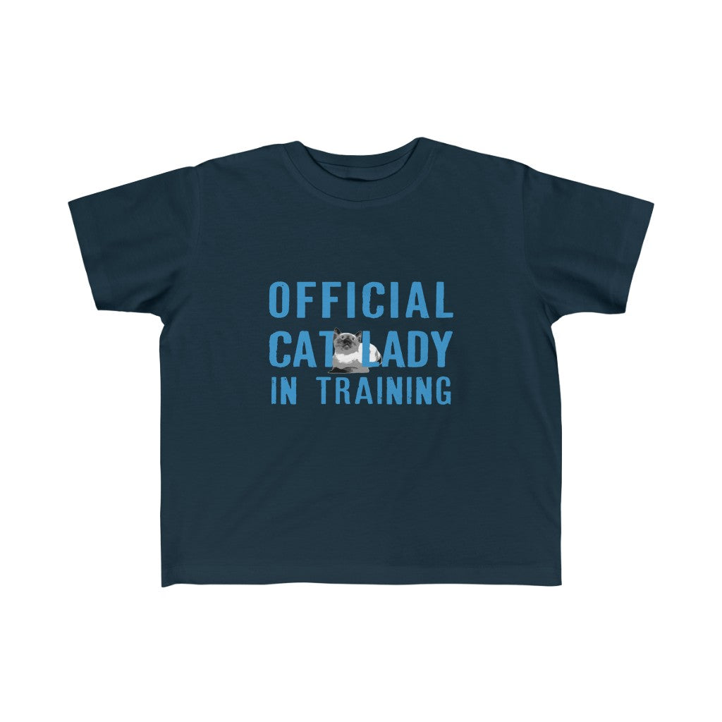 Official Cat Lady In Training Toddler Tee - Blue